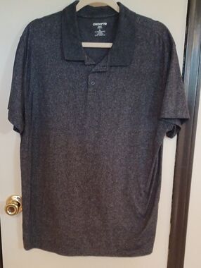 Claiborne Men's Short-Sleeve Polo in Charcoal Heather